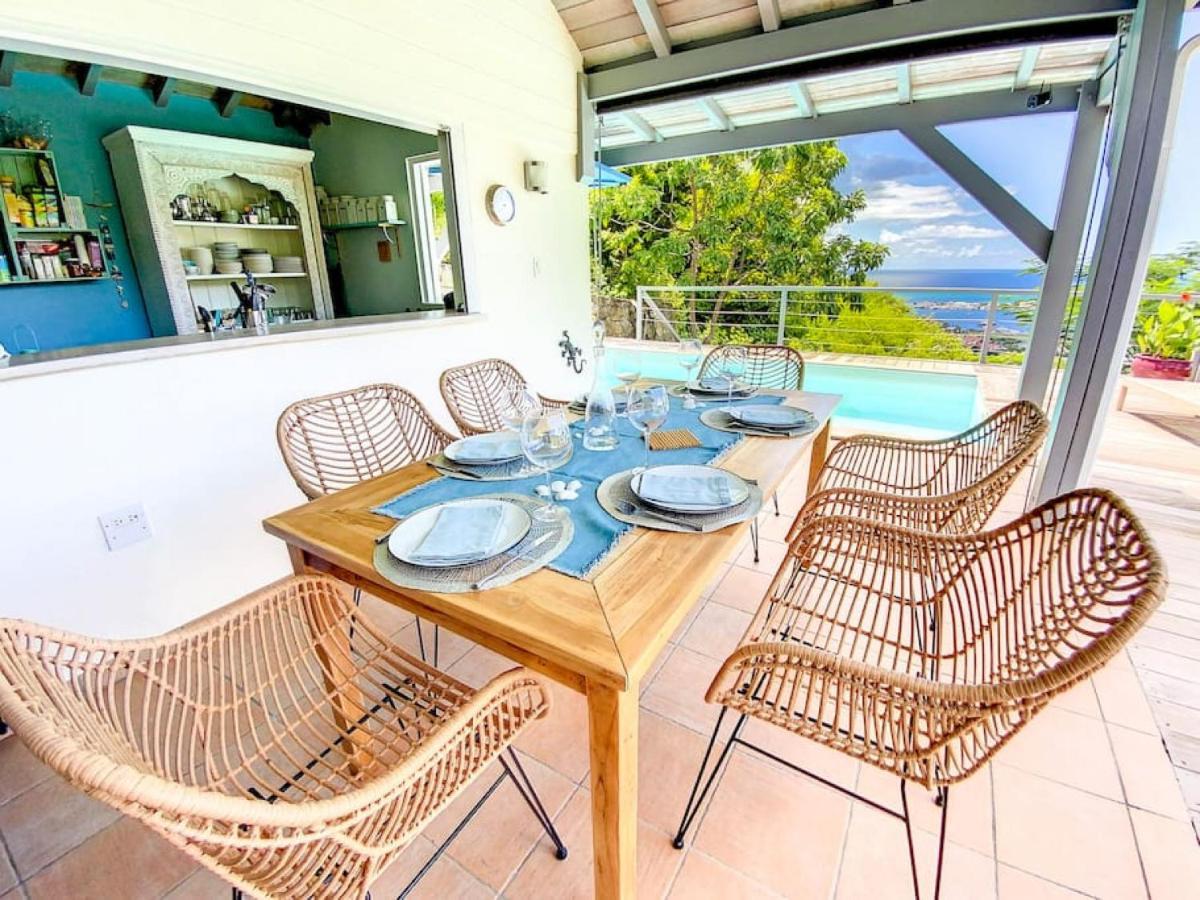 Aquamarine, Private Room In Villa Casa Blue Pool Sea View Koolbaai Exterior photo